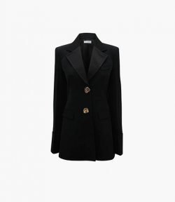 Tailored Fold Black Over Cuff Jacket