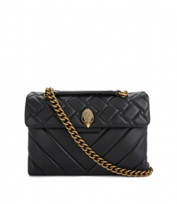 Black Leather Kensington X Bag