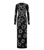 Black Star Sequin Maxi Dress
