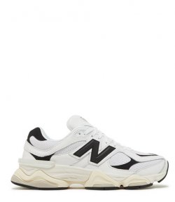 9060 White/Black Medium Moyen Sneaker