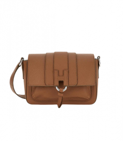Brown Leather HO1X Flap Bag