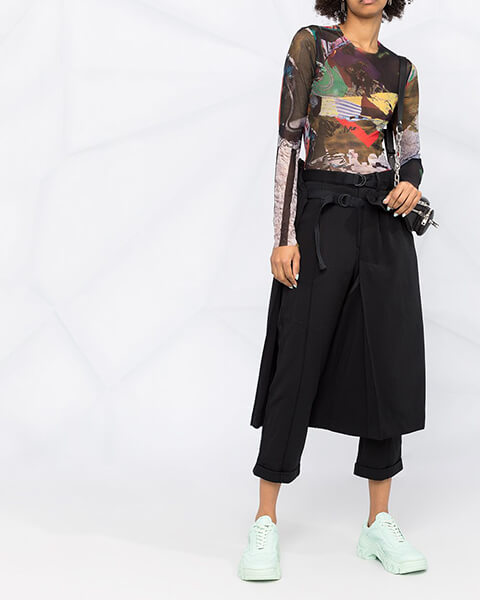 Y-3 Belted Overlay-Skirt Trousers - calceispennatis.com