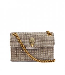 Fabric Mini Kensington V Gold Crossbody Bag